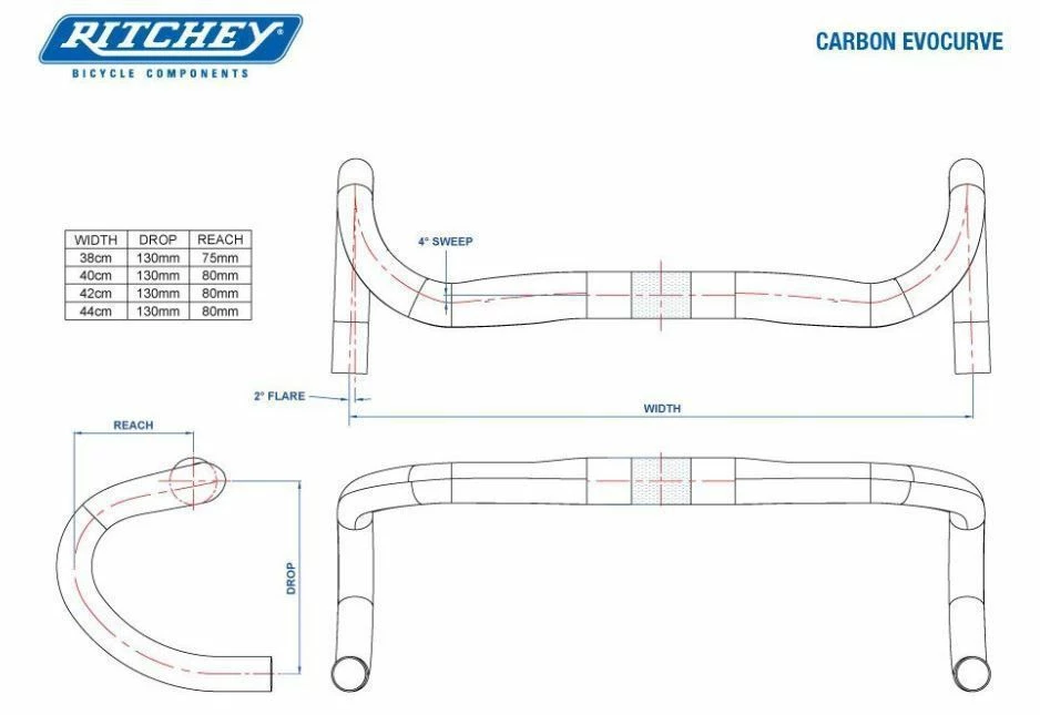 Ritchey Superlogic Evo Curve Carbon Stuurbocht 4 Ritchey Superlogic Evo Curve Carbon Stuurbocht - Afbeelding 2